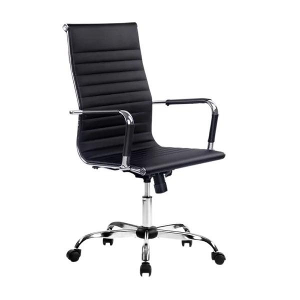 Artiss Office Chair Conference Chairs PU Leather High Back – Black