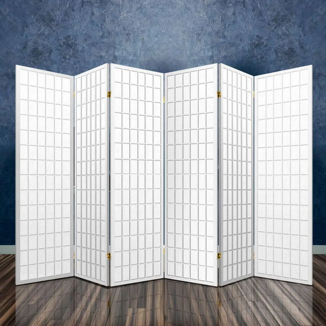 Artiss 6 Panel Room Divider Screen 261x179 cm – White