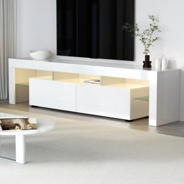 Artiss Entertainment Unit TV Cabinet LED 189 cm White Elo