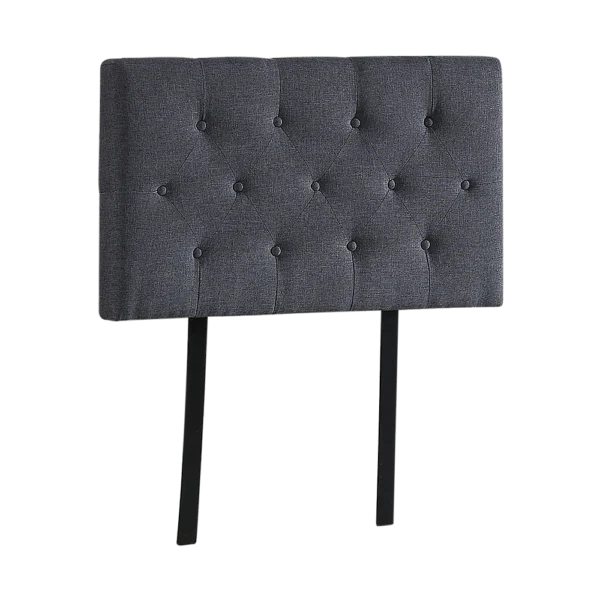 Linen Fabric Single Bed Deluxe Headboard Bedhead – Grey