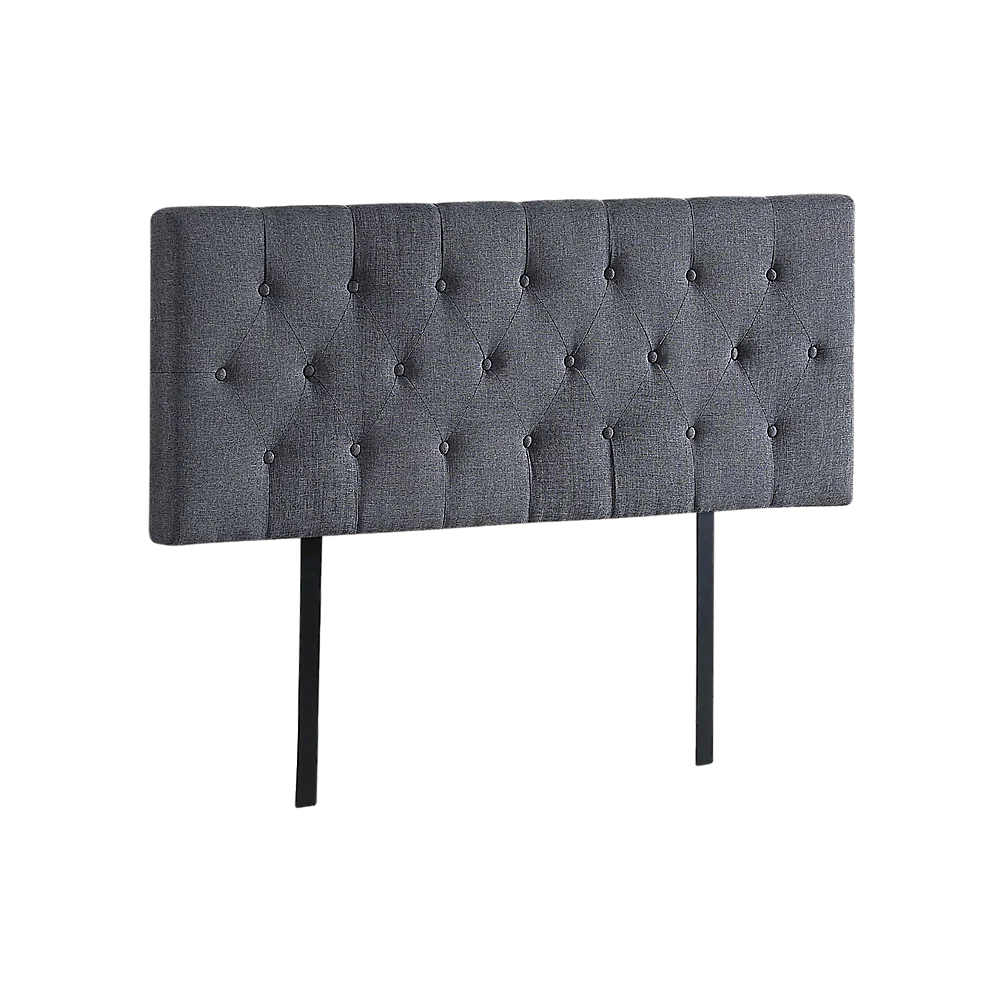 Linen Fabric Double Bed Deluxe Headboard Bedhead – Grey