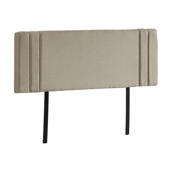 Linen Fabric Double Bed Deluxe Headboard Bedhead – Beige