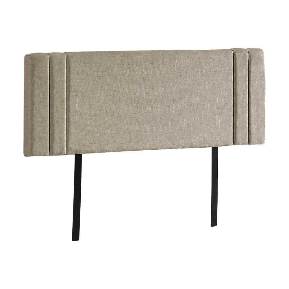 Linen Fabric Queen Bed Deluxe Headboard Bedhead – Beige