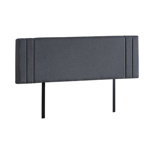 Linen Fabric King Bed Deluxe Headboard Bedhead – Grey