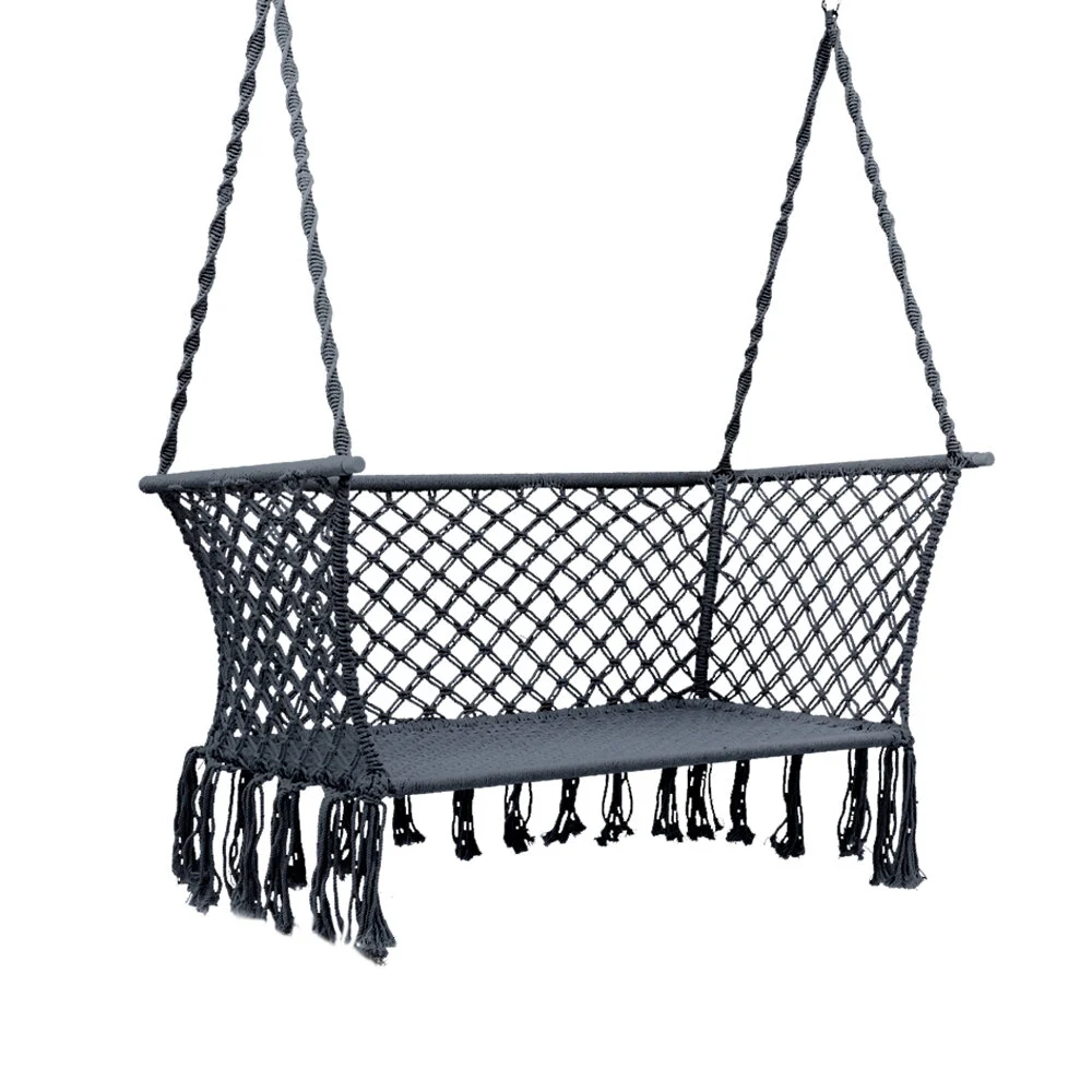 Gardeon Hammock Chair Outdoor Portable Camping Hammocks 2 Person – Grey