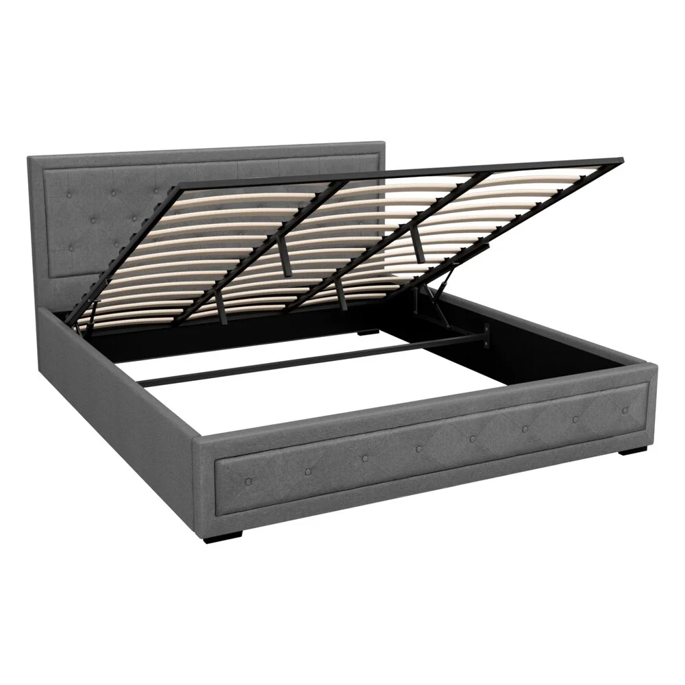 Artiss TIYO King Gas Lift Bed Frame – Grey