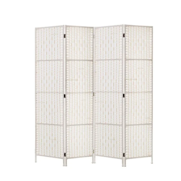 Artiss 4 Panel Room Divider Screen 163x170 cm Woven – White