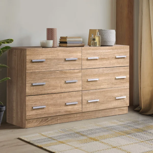 Artiss VEDA Chest of 6 Drawers – Pine