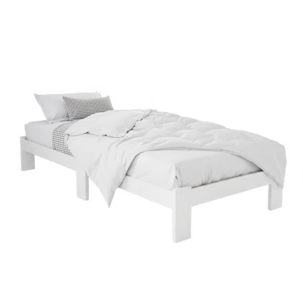 Artiss JADE King Single Wooden Bed Frame – White