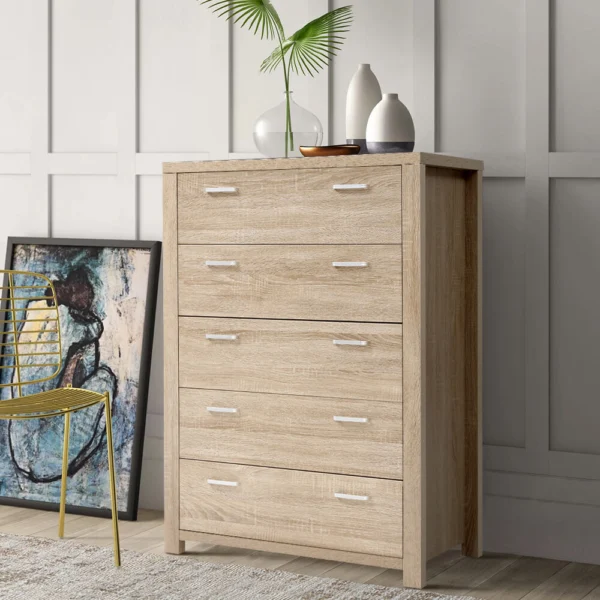 Artiss MAXI Chest of 5 Drawers – Pine
