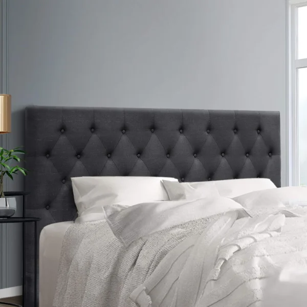 Artiss CAPPI Bed Head Headboard King Size Fabric – Charcoal