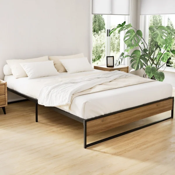 Artiss Bed Frame Metal Bed Base OSLO – Queen