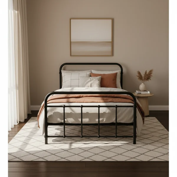 Artiss Bed Frame Metal LEO – Single (Black)