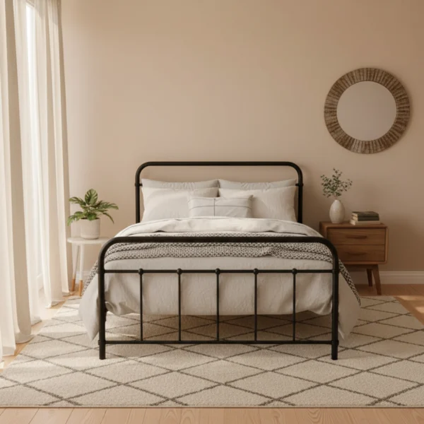 Artiss Bed Frame Metal LEO – King Single(Black)