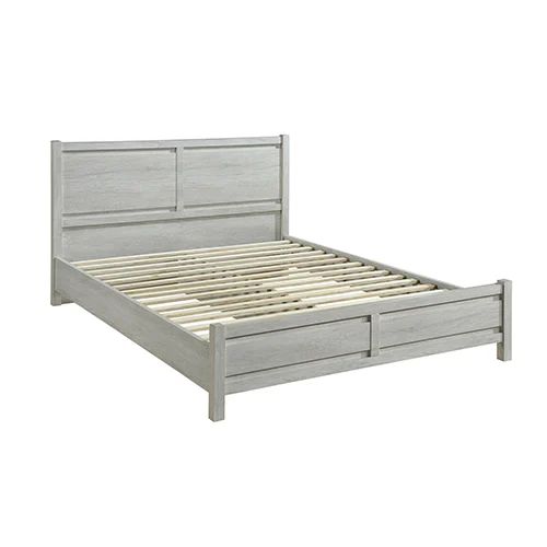 Queen Size Bed Frame Natural Wood Like MDF in Oak Colour