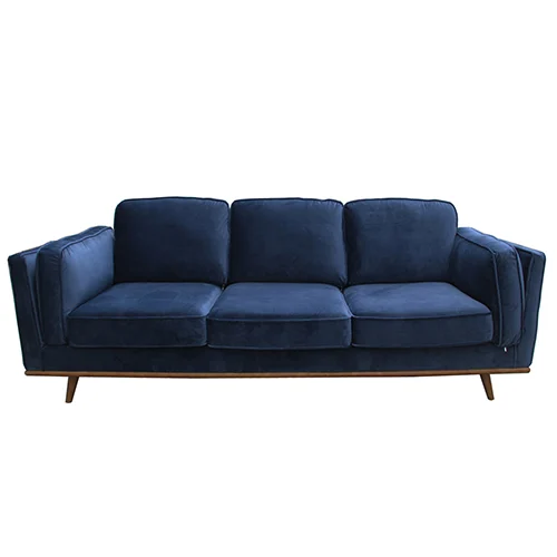 3+2 Seater Sofa Blue Fabric Lounge Set for Living Room Couch with Wooden Frame