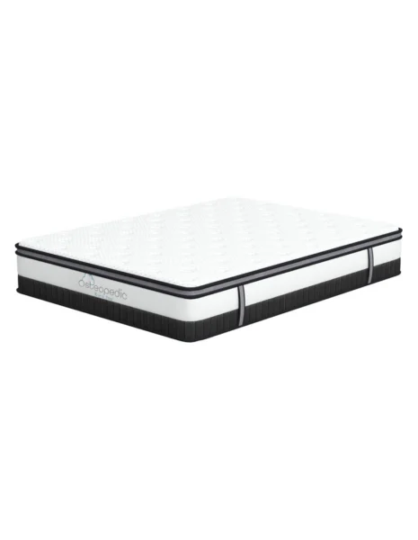Osteopedic Euro Top Mattress Pocket Spring Medium Firm Hybrid Design Bed 30 cm – King Single – White