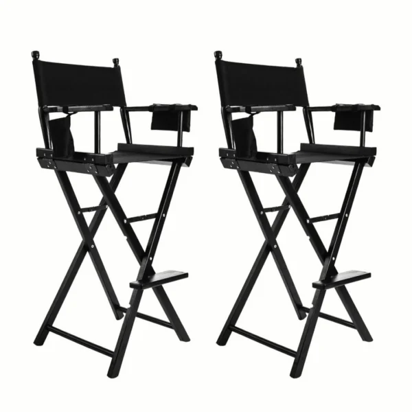 2X Director Movie Folding Tall Chair 76 cm Dark HUMOR