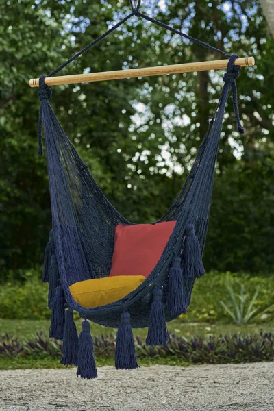 Deluxe Extra Large Mexican Hammock Chair in Outdoor Cotton Colour – Blue