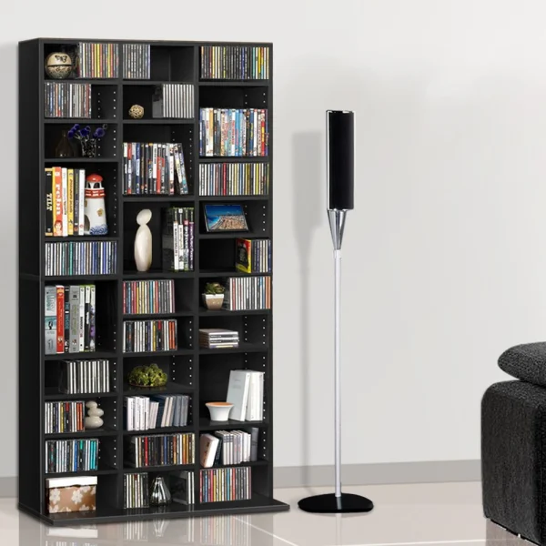 Artiss BERT Bookshelf CD Storage Rack – Black