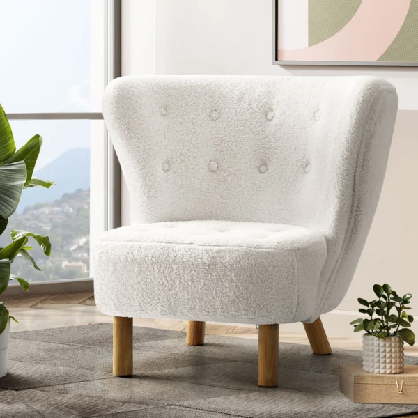 Artiss Armchair Lounge Accent Chair Armchairs Couch Chairs Sofa Bedroom – White