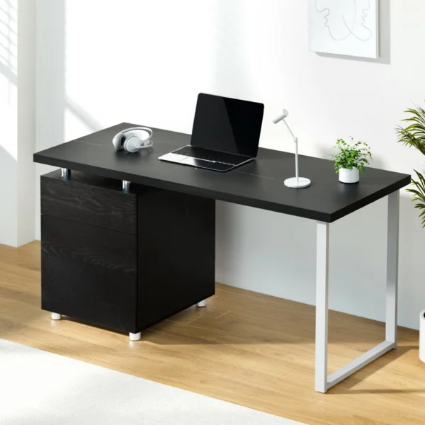 Artiss Computer Desk Drawer Black 140 cm