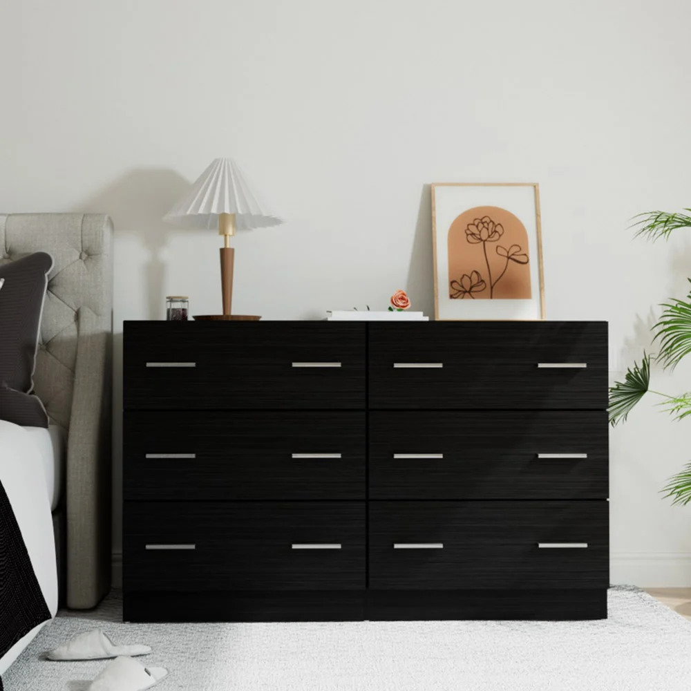Artiss VEDA Chest of 6 Drawers – Black