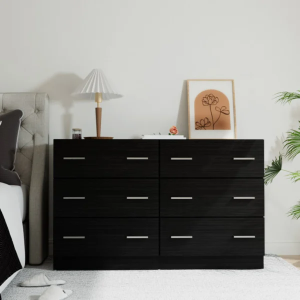 Artiss VEDA Chest of 6 Drawers – Black