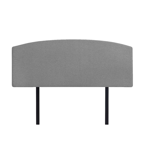 Linen Fabric Queen Bed Curved Headboard Bedhead – Night Ash