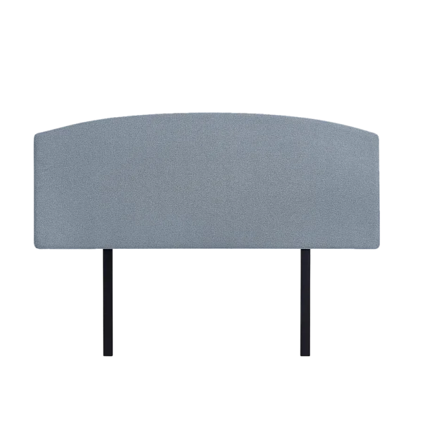 Linen Fabric Queen Bed Curved Headboard Bedhead – Berlin Blue