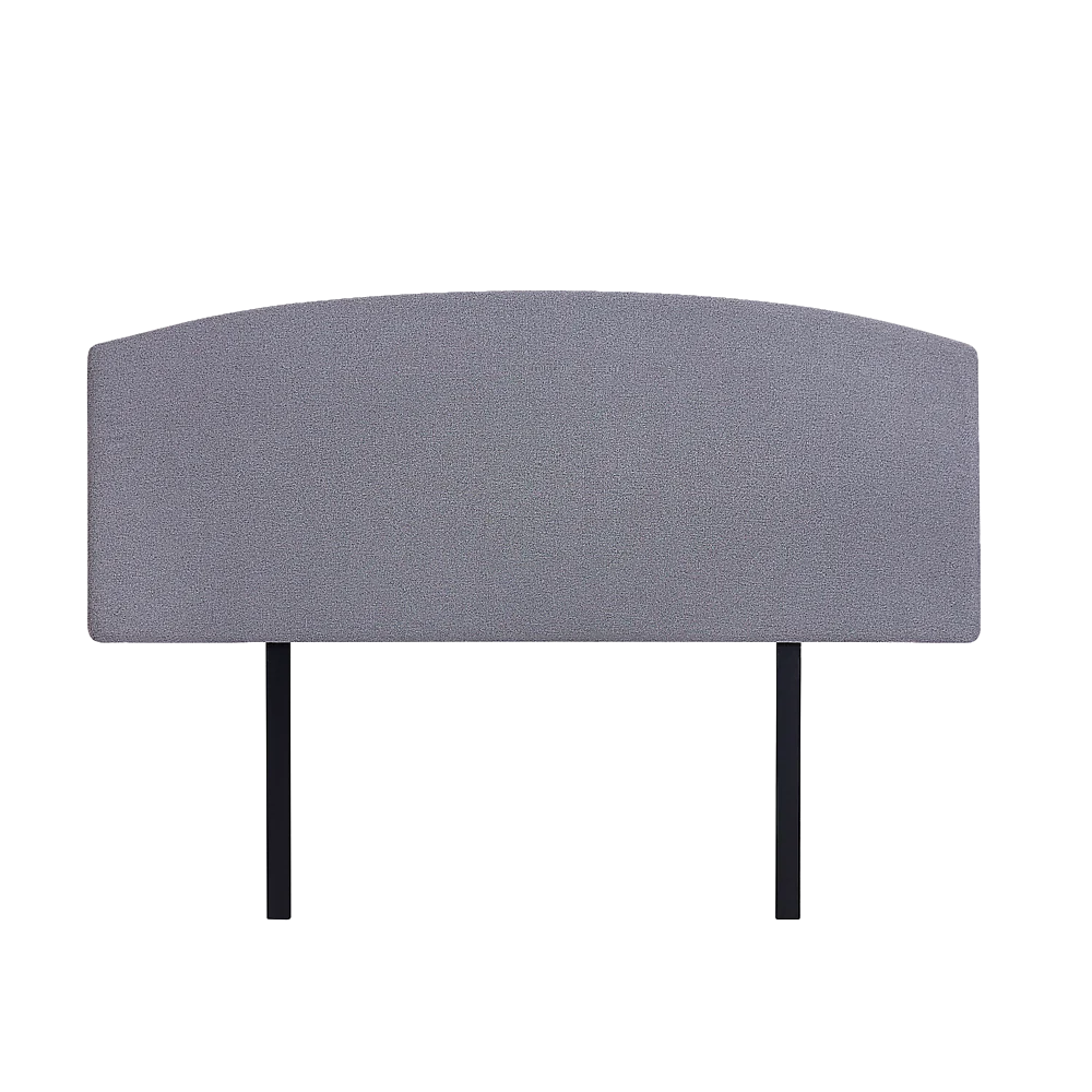 Linen Fabric Queen Bed Curved Headboard Bedhead – Slate Ash