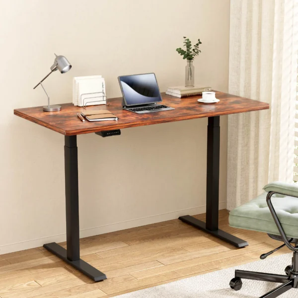 Artiss Standing Desk Motorised Dual Motor Rustic Brwon 140 cm