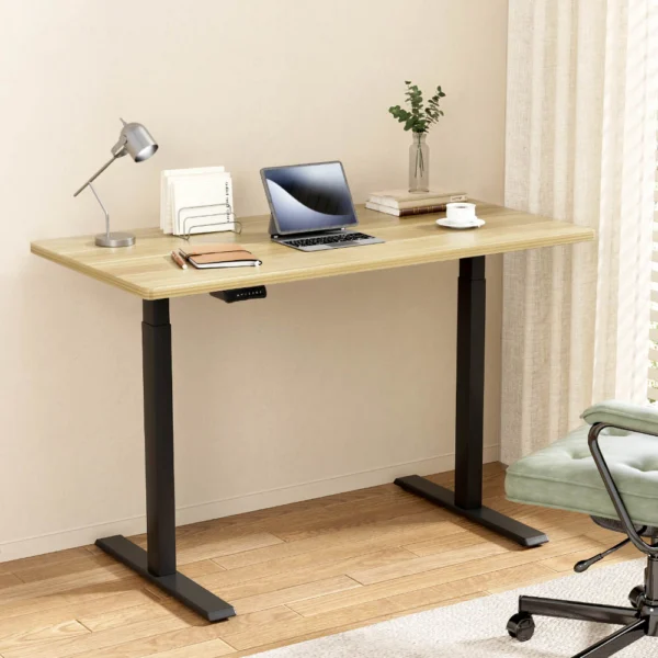 Artiss Standing Desk Motorised Dual Motor White Oak 140 cm