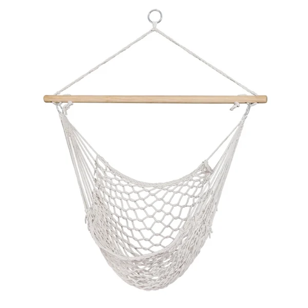Gardeon Hammock Chair Outdoor Hanging Camping Mesh Indoor – Cream