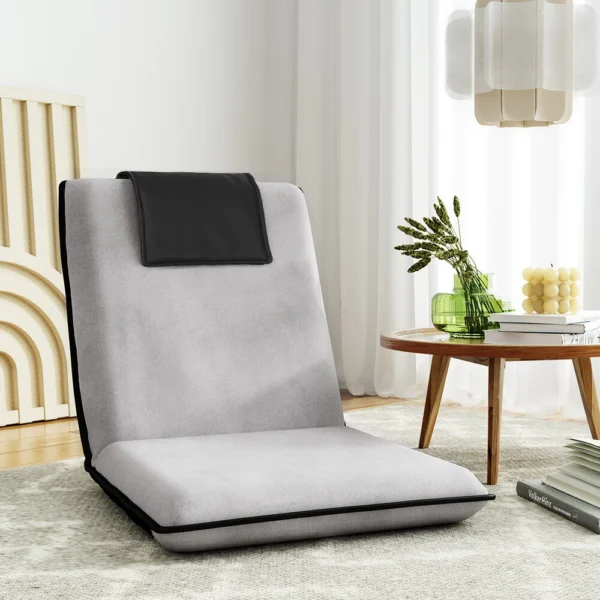 Artiss Floor Lounge Sofa Bed Couch Recliner Chair Folding Chair Cushion – Grey