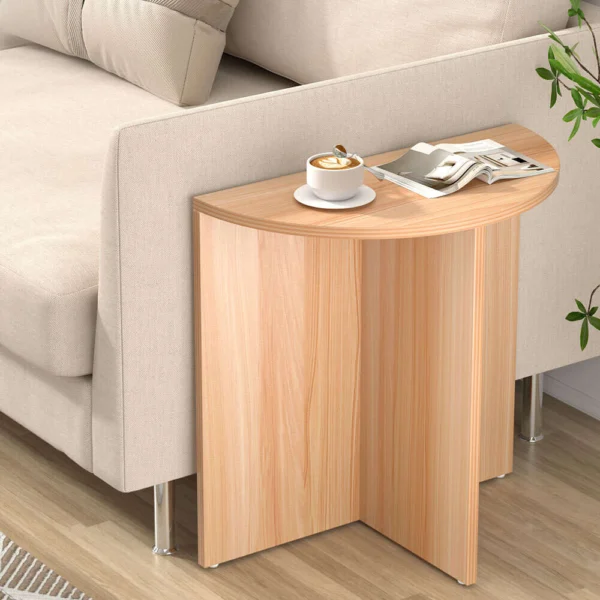 Artiss Coffee Table Semi-Circle 48 cm Pine Elva
