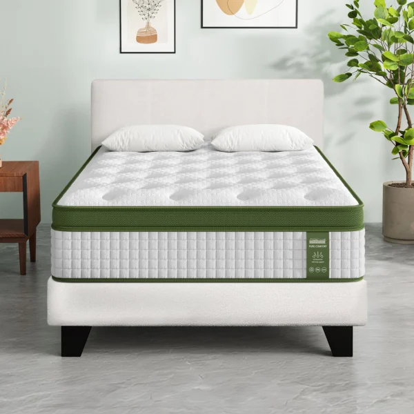 Artiss BedStory Single Bed Frame Mattress Bundle Platform Headboard Medium Firm Hybrid – White