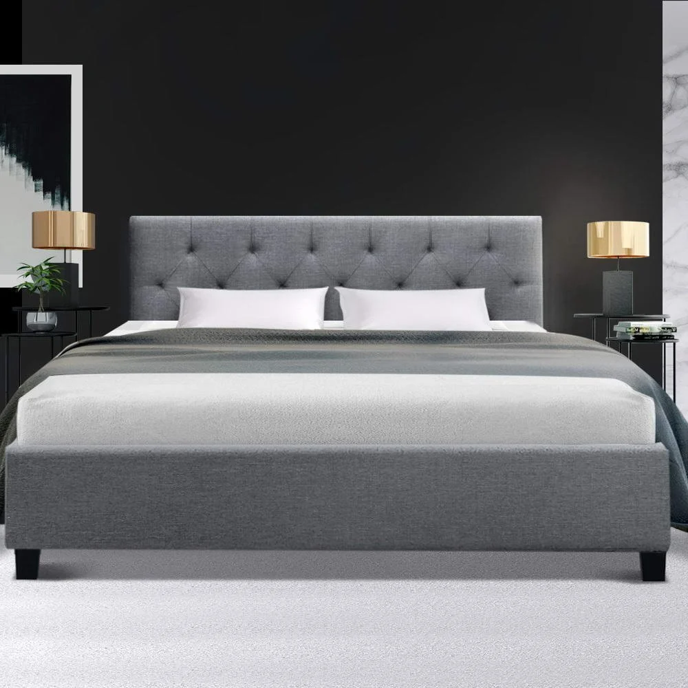 Artiss VANKE Double Bed Frame – Grey