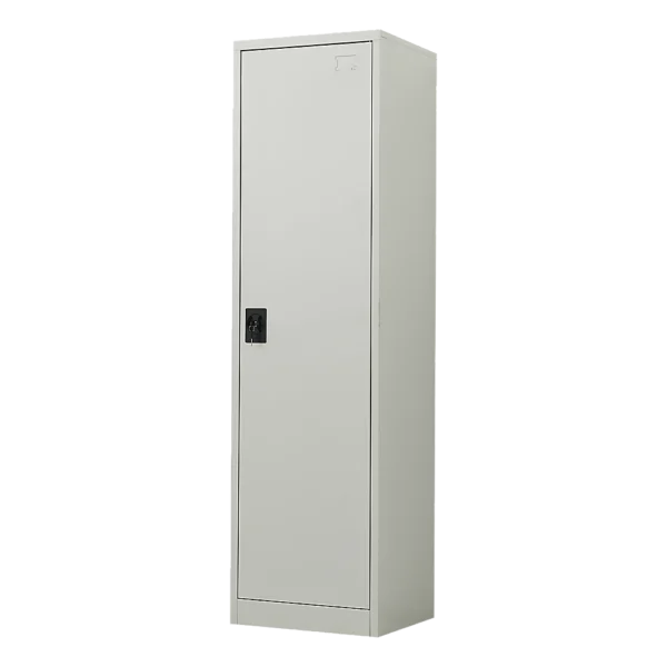 Single-Door Metal Tall Cabinet Shelf Storage for Home Office Gym