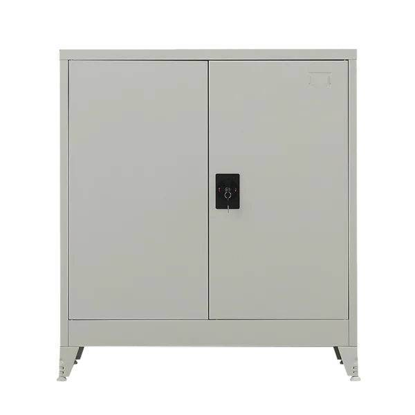 Two-Door Metal Short Cabinet Shelf Storage for Home Office Gym
