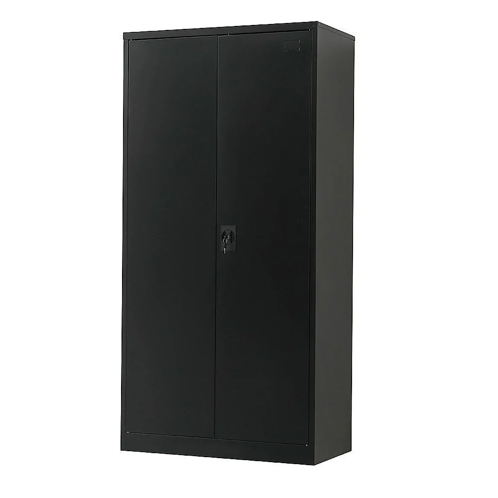 Two-Door Metal Cabinet Shelf Storage for Home Office Gym
