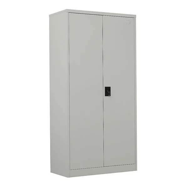 Two-Door Metal Cabinet Shelf Storage for Home Office Gym