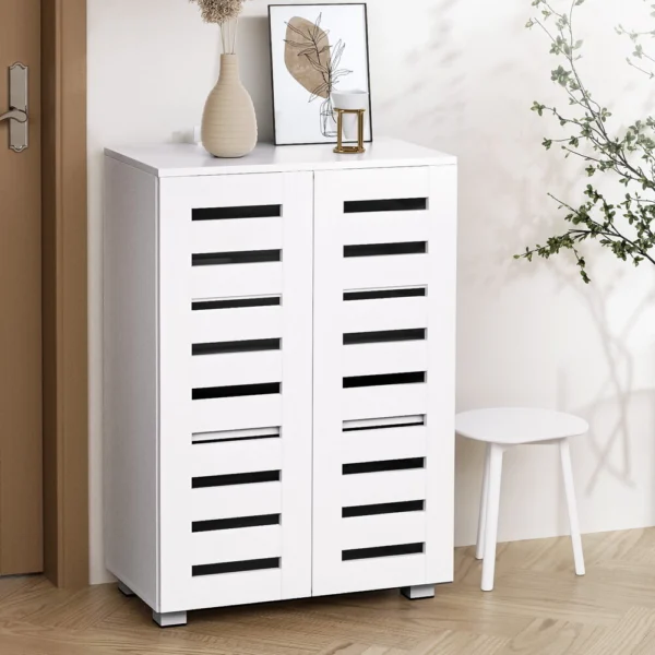 Artiss Shoe Rack Storage Cabinet 20 Pairs 5-Tier White Alster