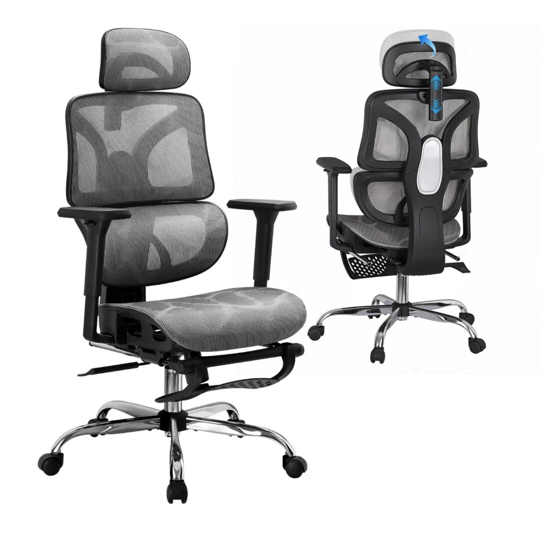 Artiss Ergonomic Office Chair Footrest – Grey