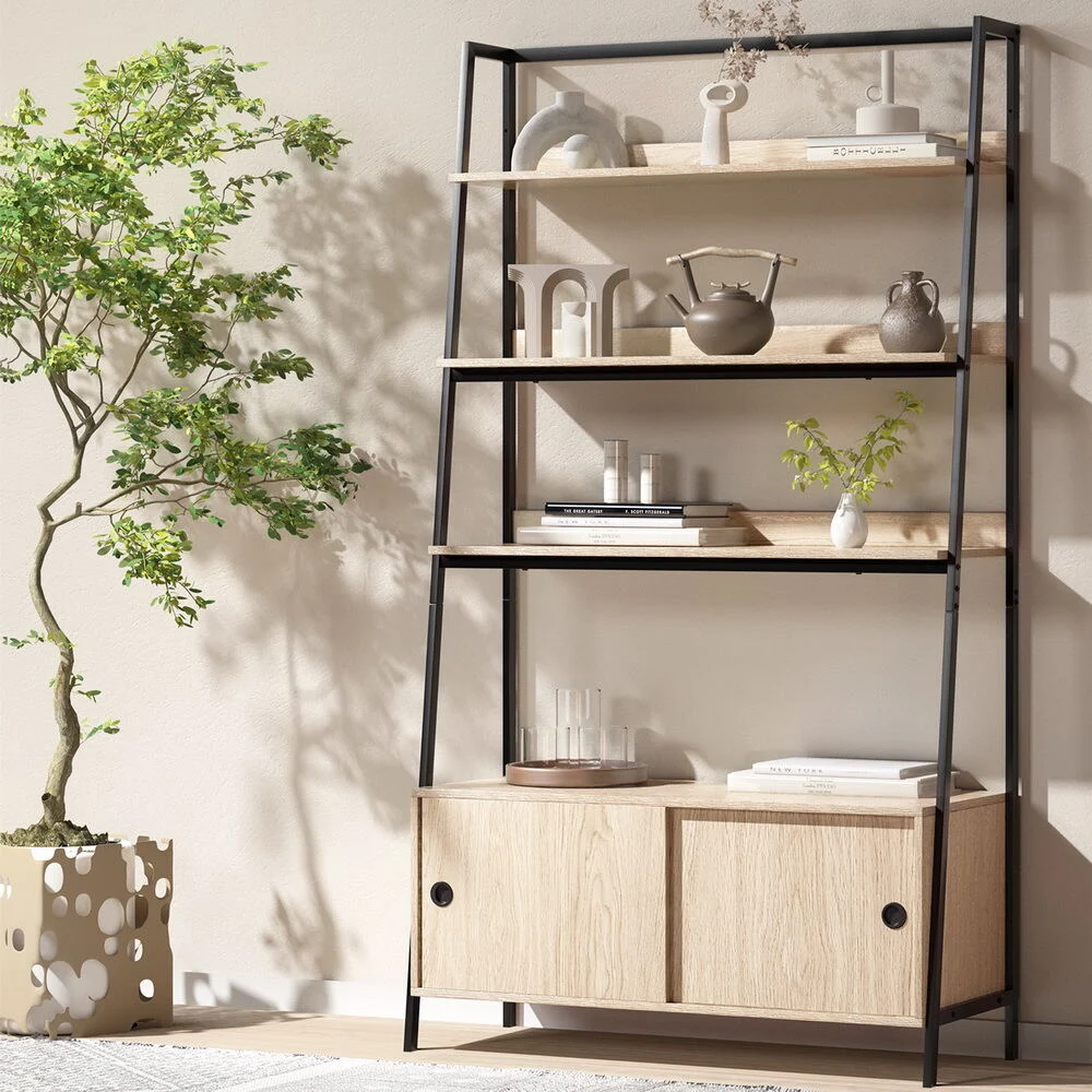 Artiss Bookshelf 5 Tier Cube Cabinet MIRA – Oak