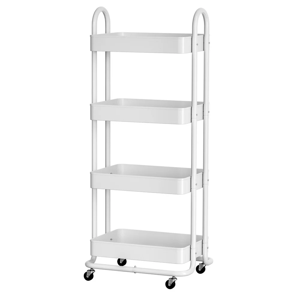 Artiss Storage Trolley Kitchen Cart 4 Tiers – White