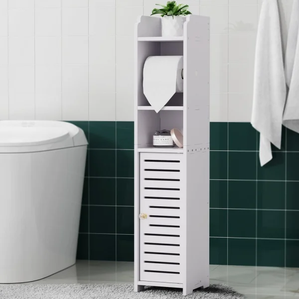 Artiss Bathroom Cabinet Toilet Roll Holder Tissue Organiser 3 Tier Floor Cabinet
