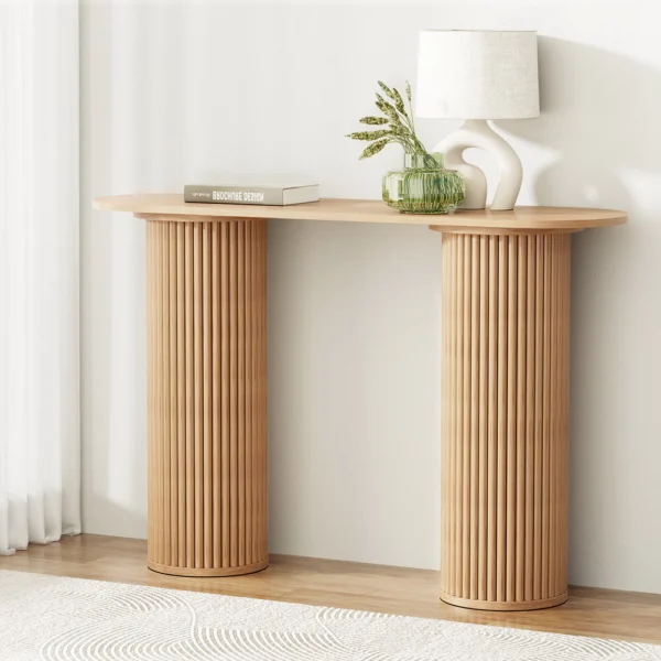 Artiss Console Table Oval 115 cm Pine Blake