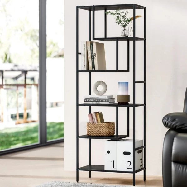 Artiss Bookshelf 5 Tiers RHYS – Black