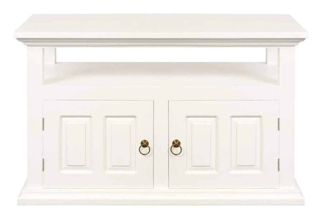 Tasmania 2 Door TV Stand (White)